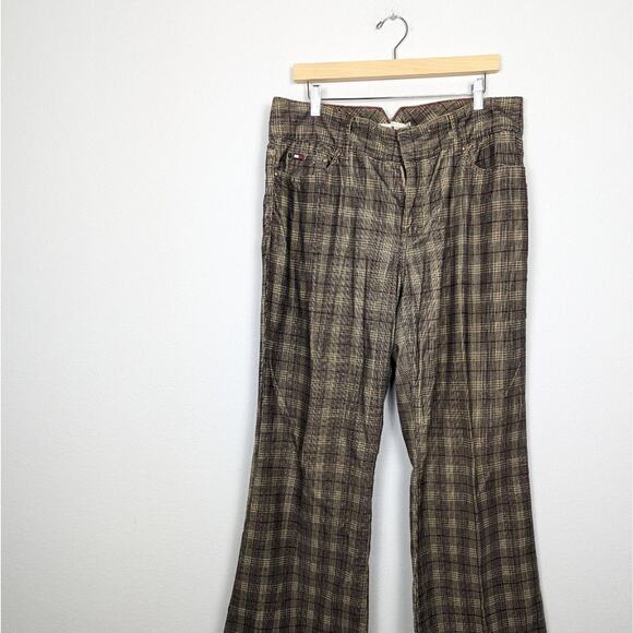 Vintage Retro Tommy Hilfiger Plaid Y2K Wide Leg Pants Size 14 - Picture 3 of 9